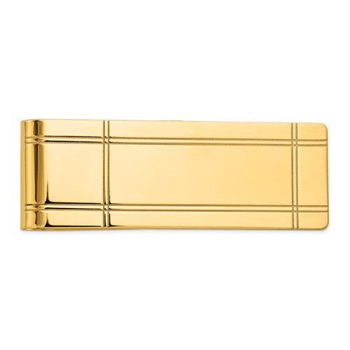 14k solid yellow gold money clip personalized engraved monogram