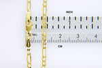 將圖片載入圖庫檢視器 14K Yellow Gold 2.5mm Lightweight Figaro Bracelet Anklet Choker Necklace Chain
