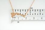 Load image into Gallery viewer, 14k Gold 10k Gold Silver Hawaii State Map Necklace Heart Personalized City
