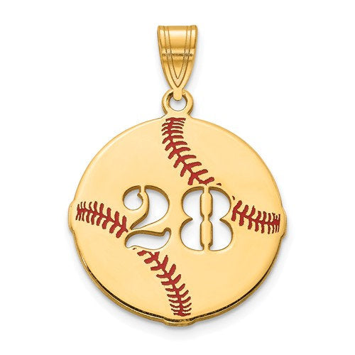 14k 10k gold sterling silver baseball personalized pendant charm