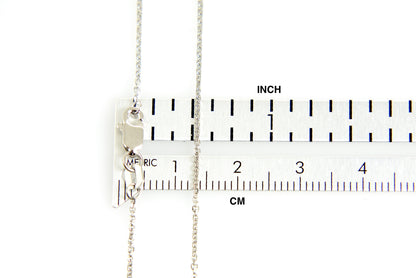 14k white  gold 0.95mm diamond cut cable bracelet anklet choker necklace pendant chain