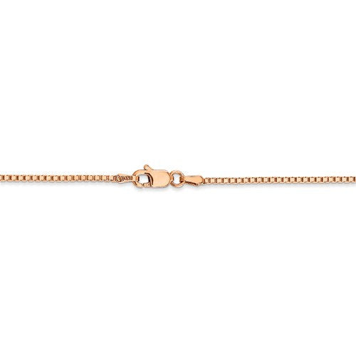 14k rose gold 1.3mm box link bracelet anklet choker necklace pendant chain