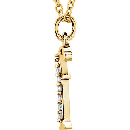 14k yellow rose white gold .03 ctw diamond tiny petite lowercase letter f initial alphabet pendant charm necklace
