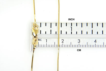 14k yellow gold 0.8mm octagonal snake bracelet anklet choker necklace pendant chain