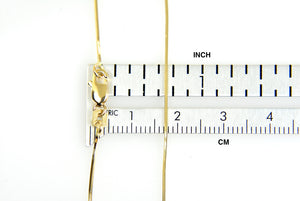 14K Yellow Gold 0.8mm Octagonal Snake Bracelet Anklet Choker Necklace Pendant Chain
