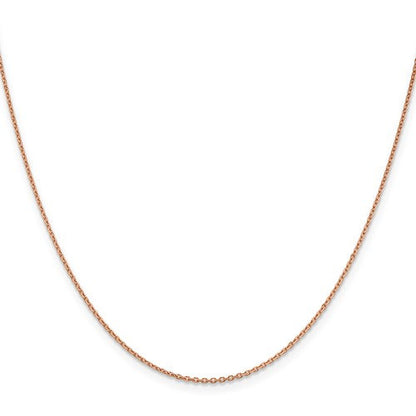 14k rose gold 1.4mm diamond cut cable choker necklace pendant chain