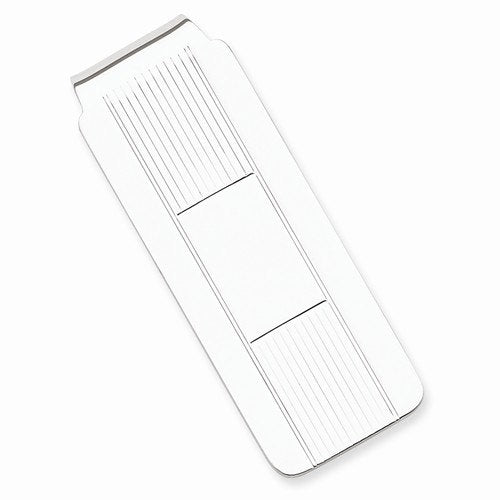 Engravable Solid Sterling Silver Money Clip Personalized Engraved Monogram