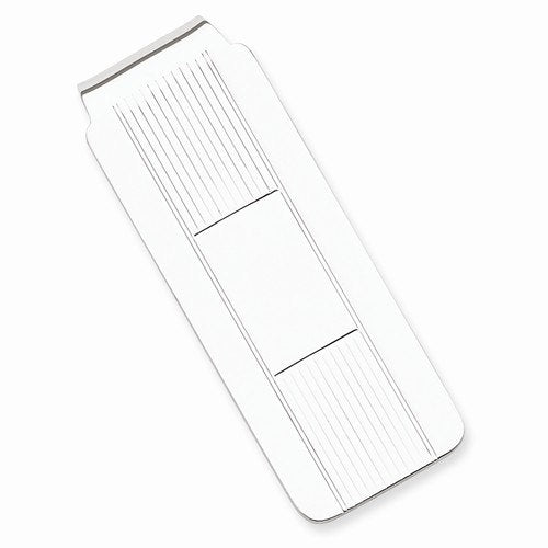 engravable solid sterling silver money clip personalized engraved monogram