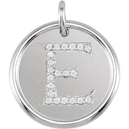 14k yellow rose gold white gold genuine diamond uppercase letter e initial alphabet pendant charm custom made engraved personalized