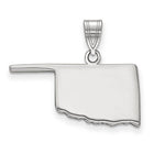 Lataa kuva Galleria-katseluun, 14K Gold or Sterling Silver Oklahoma OK State Map Pendant Charm Personalized Monogram

