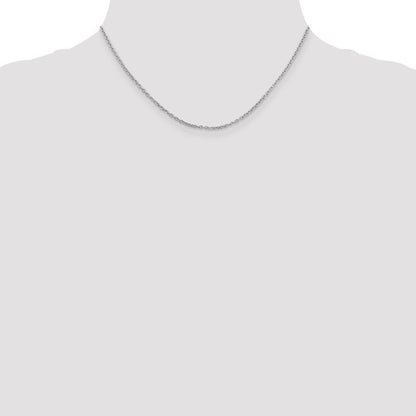 14k white gold 2mm cable bracelet anklet choker necklace pendant chain