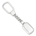 Carica l&#39;immagine nel visualizzatore di Gallery, Engravable Sterling Silver Rectangle Key Holder Ring Keychain Personalized Engraved Monogram
