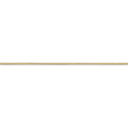 14k yellow gold 1mm octagonal snake bracelet anklet choker necklace pendant chain