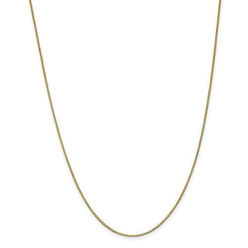 10k yellow gold 1mm box bracelet anklet choker necklace pendant chain