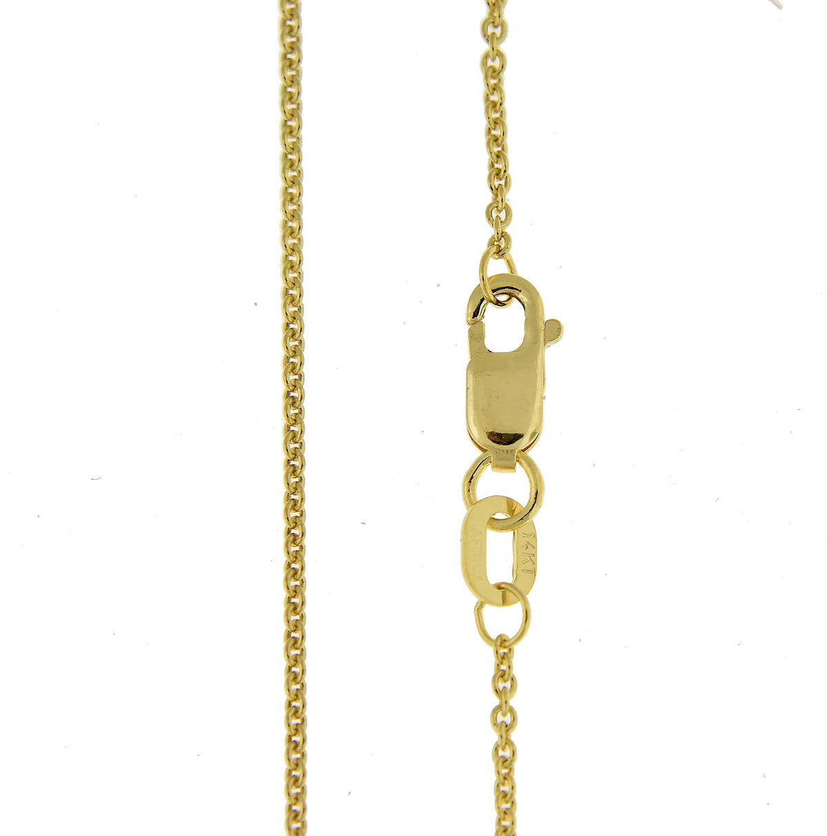 14k yellow gold 1mm cable bracelet anklet choker necklace pendant chain