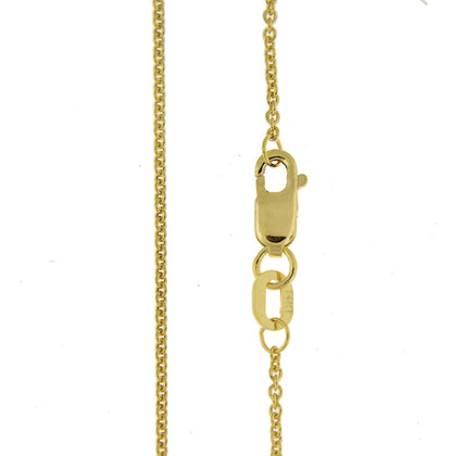 14k yellow gold 1mm cable bracelet anklet choker necklace pendant chain