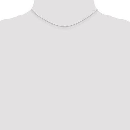 14k white gold 0.5mm thin cable rope necklace choker pendant chain