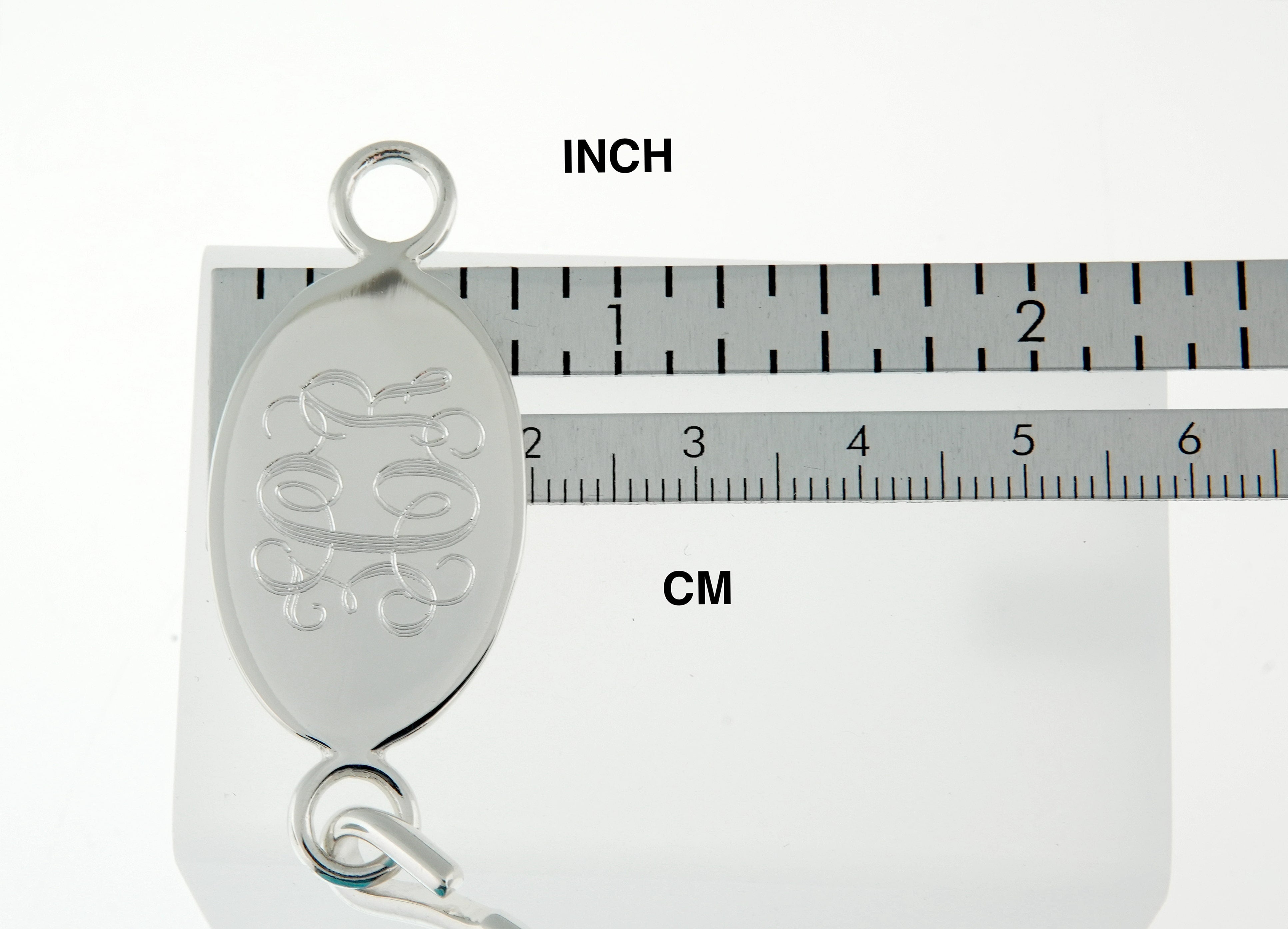 Monogram Bracelet Personalized Custom Engraved Sterling Silver Oval  Monogram Bangle - Hand Engraved