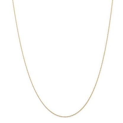 14k yellow gold 0.5mm thin cable rope necklace choker pendant chain