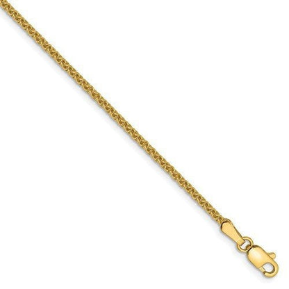 14k yellow gold 1.65mm spiga wheat bracelet anklet choker necklace pendant chain