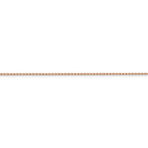 14k rose gold 1.4mm diamond cut cable choker necklace pendant chain