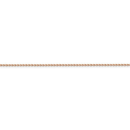 14k rose gold 1.4mm diamond cut cable choker necklace pendant chain
