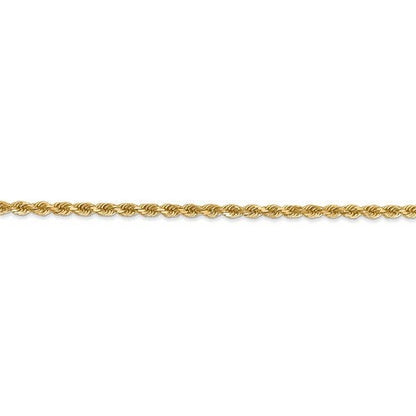 14k solid yellow gold 2.25mm diamond cut rope bracelet anklet choker necklace pendant chain