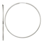 Charger l&#39;image dans la galerie, Sterling Silver 3 inch Round Endless Hoop Earrings 78mm x 2mm
