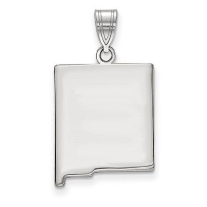 14k gold or sterling silver new mexico nm state map pendant charm personalized monogram