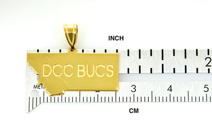14k gold or sterling silver montana mt state map pendant charm personalized monogram