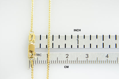 14k yellow gold 1mm spiga wheat bracelet anklet necklace pendant chain