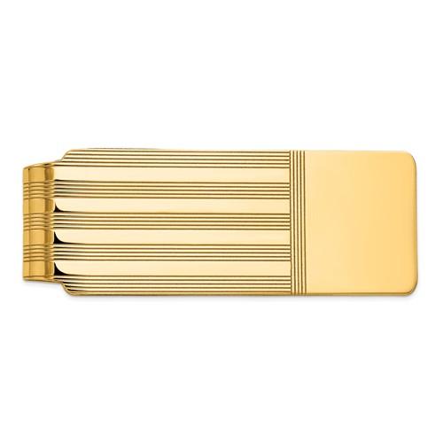 14k solid yellow gold money clip personalized engraved monogram