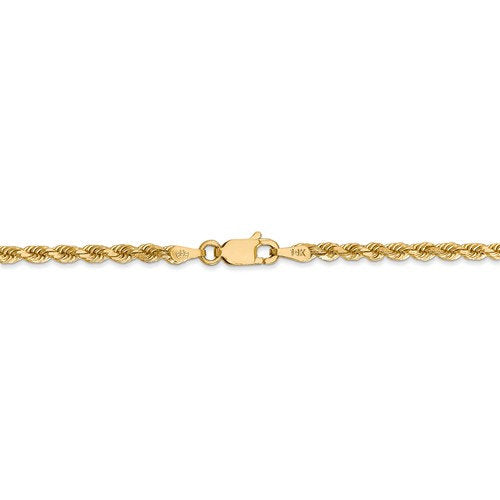 14k solid yellow gold 2.75mm diamond cut rope bracelet anklet choker necklace pendant chain
