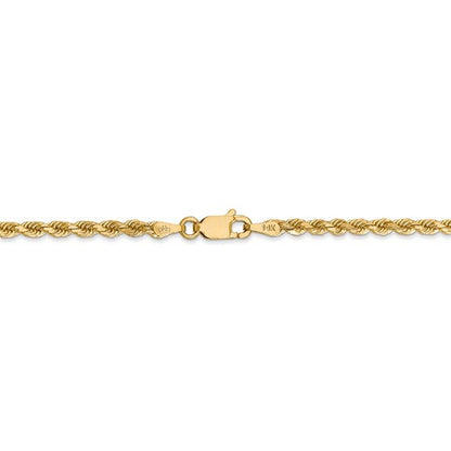 14k solid yellow gold 2.75mm diamond cut rope bracelet anklet choker necklace pendant chain