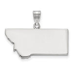 Załaduj obraz do przeglądarki galerii, 14K Gold or Sterling Silver Montana MT State Map Pendant Charm Personalized Monogram
