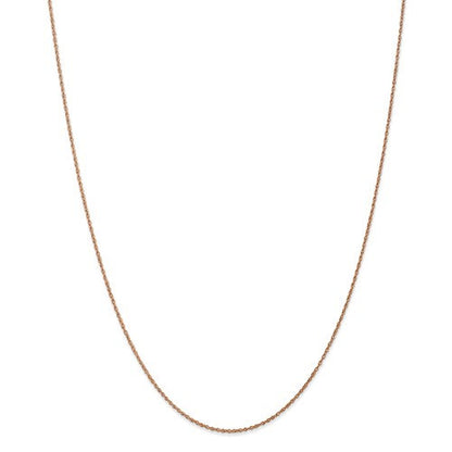 14k rose gold 0.8mm rope necklace choker pendant chain