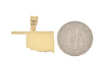 Załaduj obraz do przeglądarki galerii, 14K Gold or Sterling Silver Oklahoma OK State Map Pendant Charm Personalized Monogram
