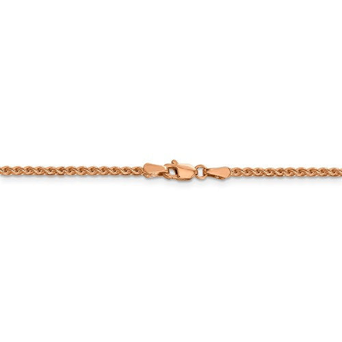14k Rose Gold 1.8mm Diamond Cut Spiga Wheat Bracelet Anklet Necklace Choker Pendant Chain