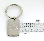 Load image into Gallery viewer, Engravable Sterling Silver Rectangle Key Holder Ring Keychain Personalized Engraved Monogram
