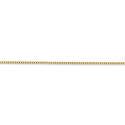 14k yellow gold 1.3mm box bracelet anklet choker necklace pendant chain