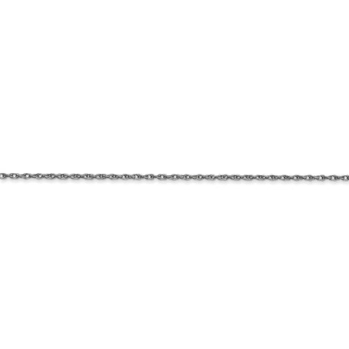 14k White Gold 0.95mm Cable Rope Necklace Choker Pendant Chain