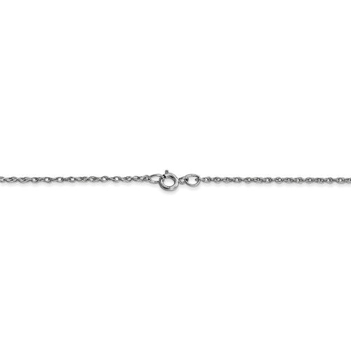 14k white gold 0.95mm cable rope necklace choker pendant chain