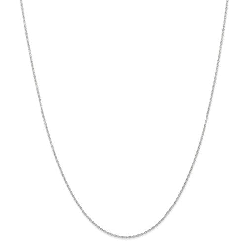 14k white gold 0.95mm cable rope necklace choker pendant chain