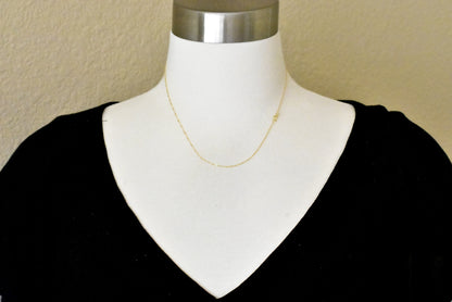14k yellow gold 1mm singapore twisted bracelet anklet necklace choker pendant chain