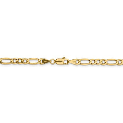 14k yellow gold 4.75mm lightweight figaro bracelet anklet choker necklace chain