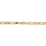 Afbeelding in Gallery-weergave laden, 14K Yellow Gold 4.75mm Lightweight Figaro Bracelet Anklet Choker Necklace Chain
