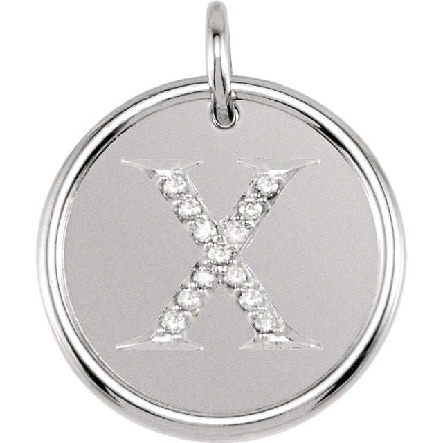 14k yellow rose white gold genuine diamond uppercase letter x initial alphabet pendant charm custom made to order personalized engraved