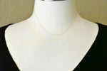 Lataa kuva Galleria-katseluun, 14k Yellow Gold 0.42mm Thin Curb Bracelet Anklet Necklace Choker Pendant Chain
