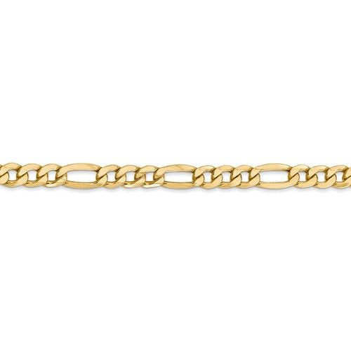 14k yellow gold 5.75mm lightweight figaro bracelet anklet choker necklace chain