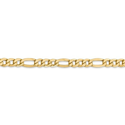 14k yellow gold 5.75mm lightweight figaro bracelet anklet choker necklace chain